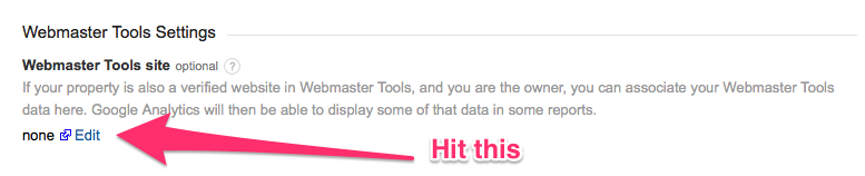 Connecting GA To Webmaster Tools