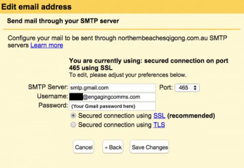 How to configure Gmail with another email address you own