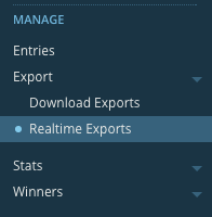Woobox realtime exports
