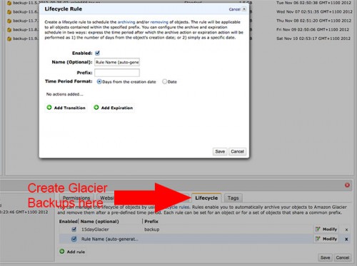 Amazon Glacier Backups