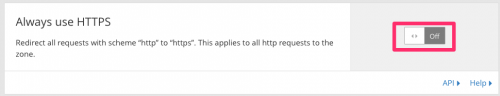 Cloudflare always use https