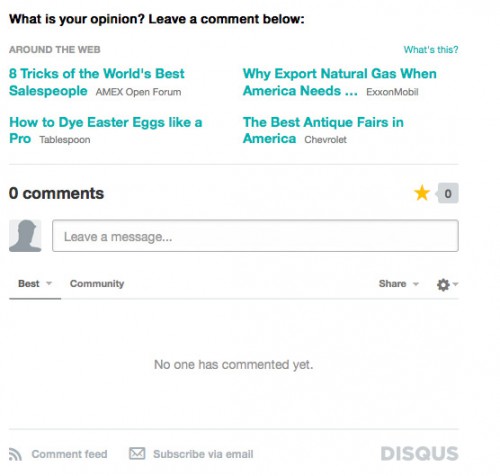 Disqus Around the Web adverts