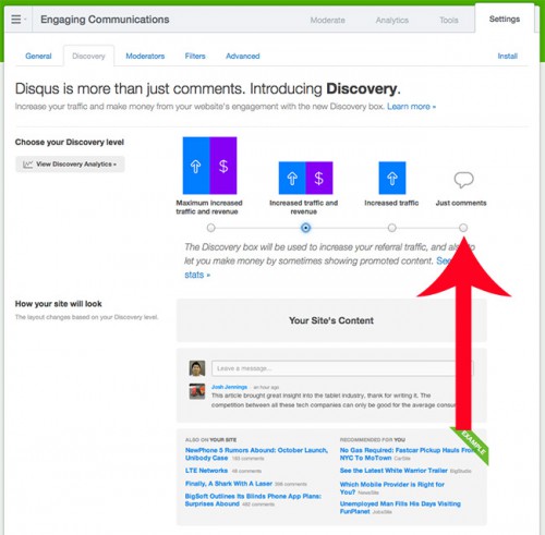 Disqus comments remove adverts