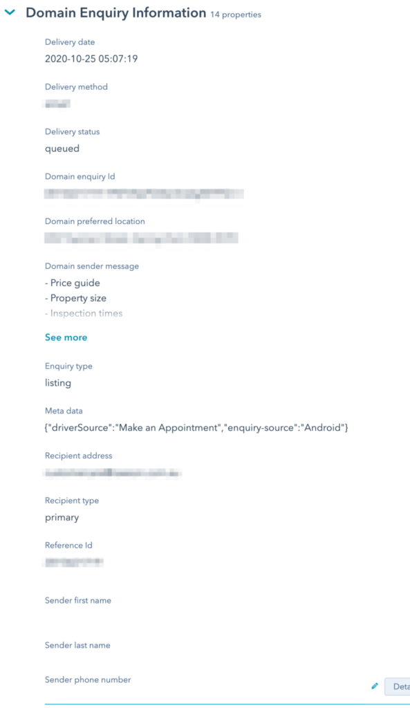 Domain HubSpot Integration