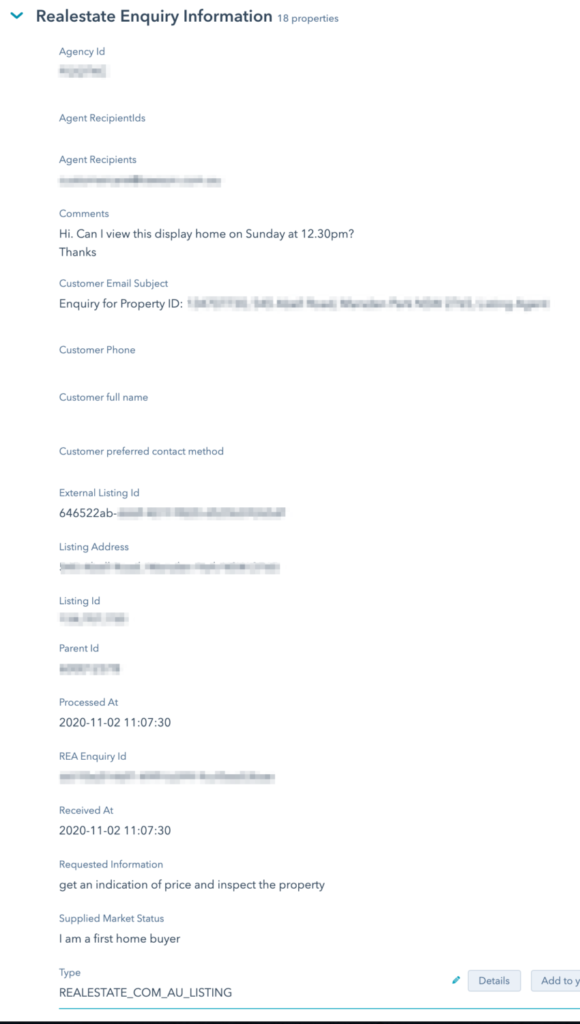 REA Hubspot Integration