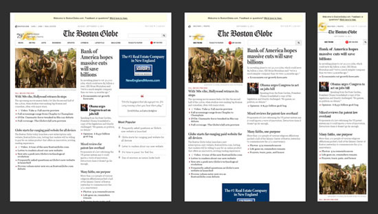 The Boston Globe responsive behaviour