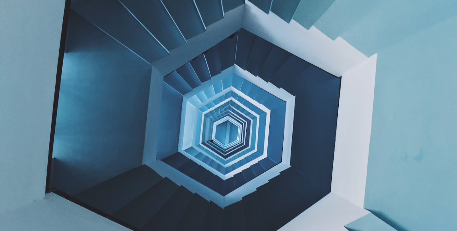 portal blue stairway portal blue stairway