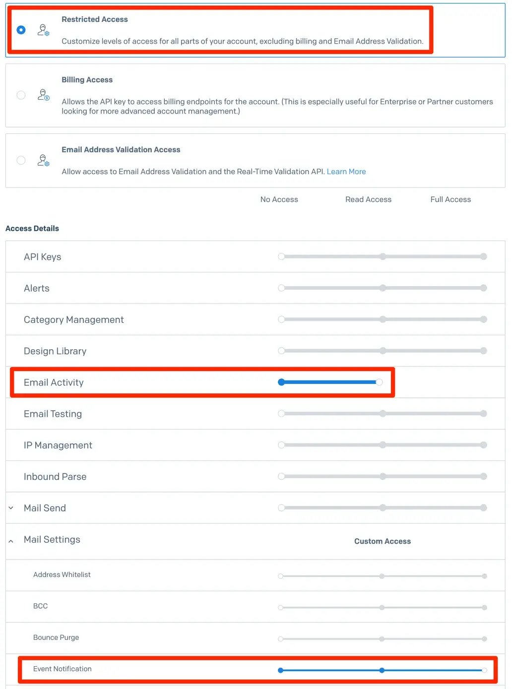 SendGrid-restricted-api-key-access