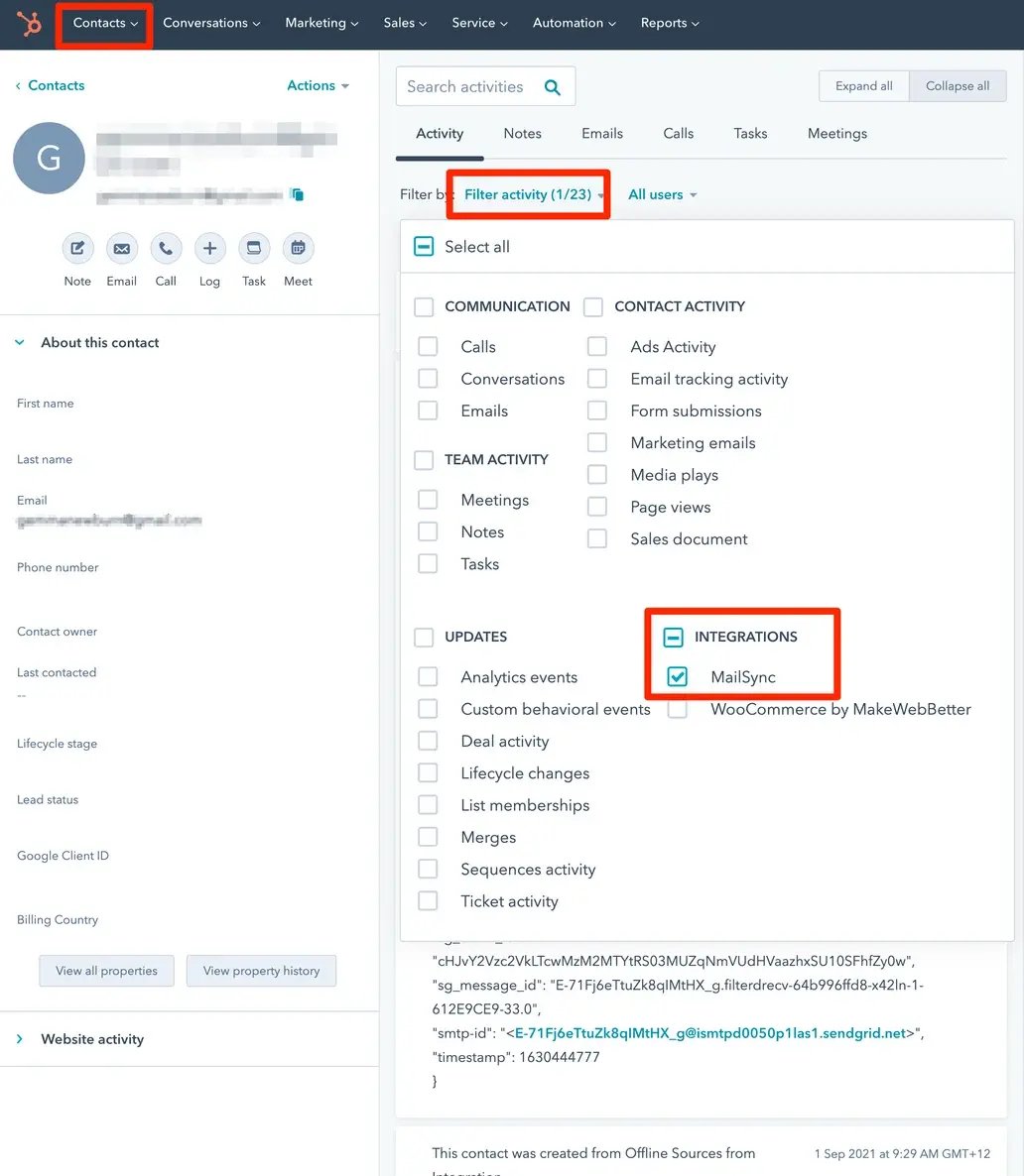 hubspot-timeline-logging