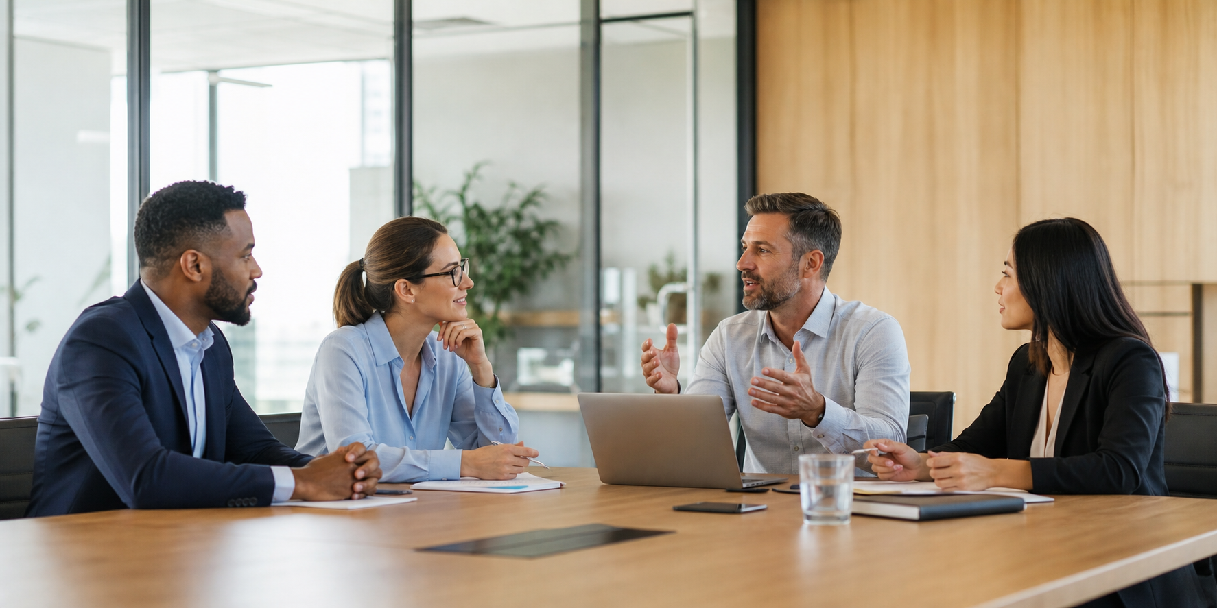 professional partners having a meeting