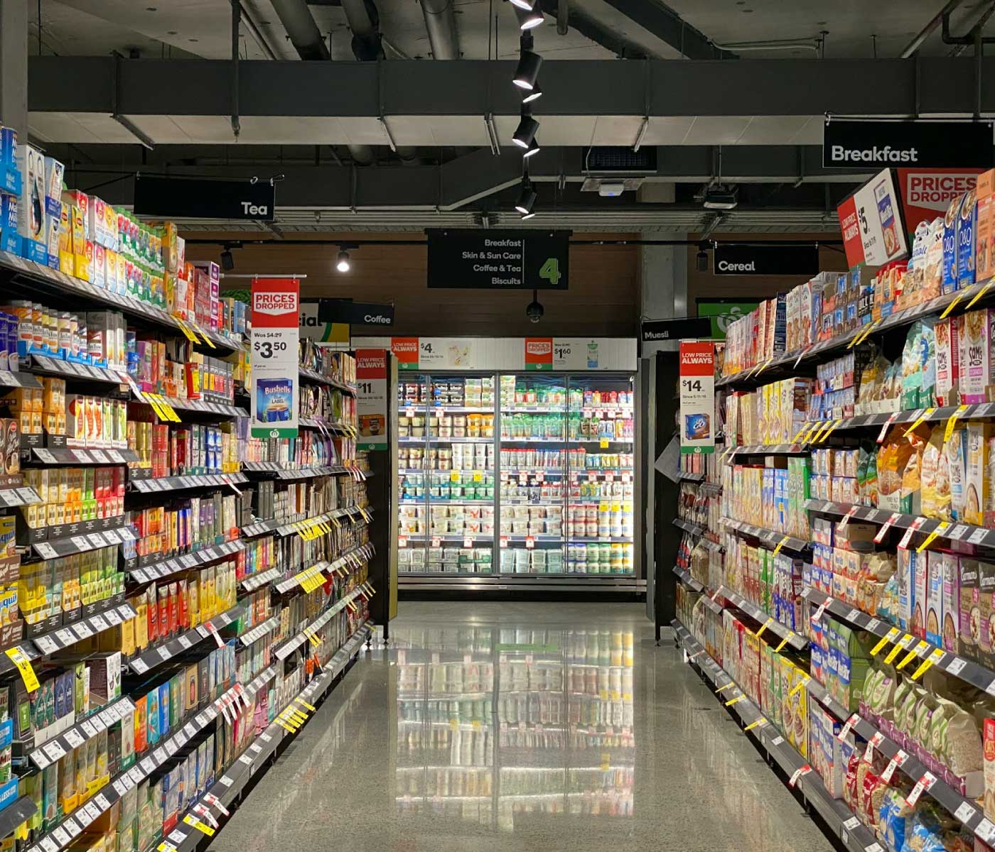 retail food service aisle